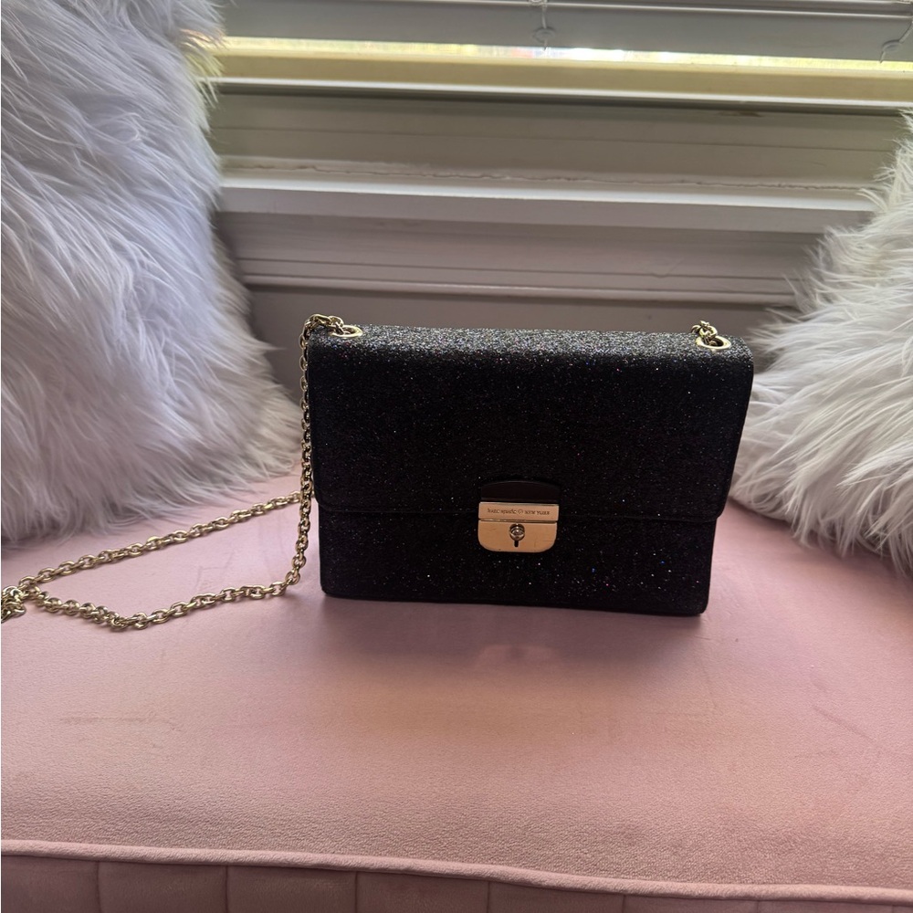 Kate Spade Black Glitter Crossbody